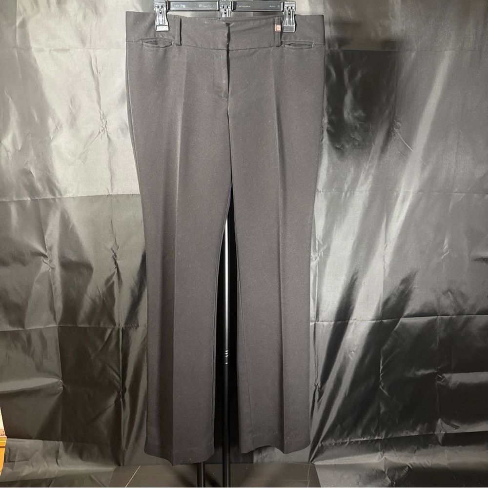 Anne Klein Black Flare Pants Sz M/ 10 - Picture 2 of 9